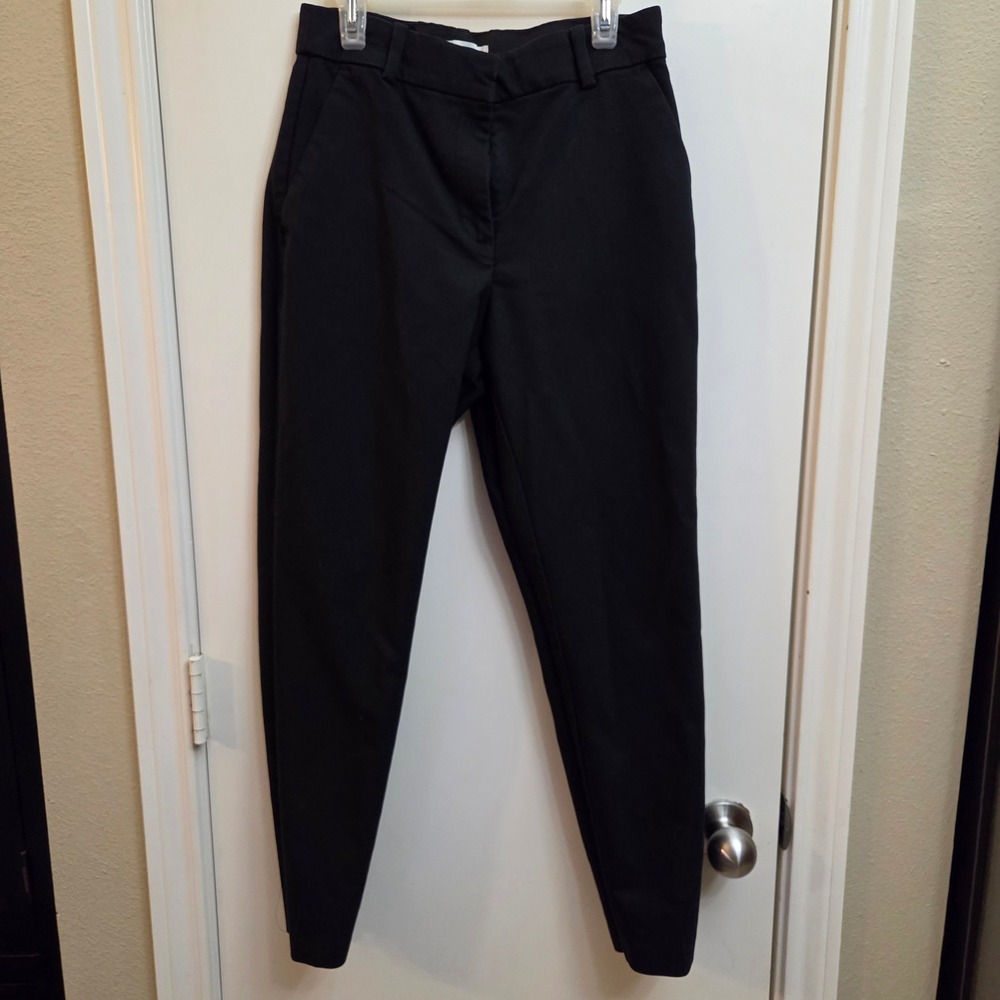 H&M Womens Black Tailored Tapered Ankle Trousers Size 4 Workwear Business Casual
